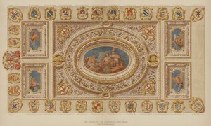 Ceiling of the Aldermens Court Room, Guildhall, City of London by English School